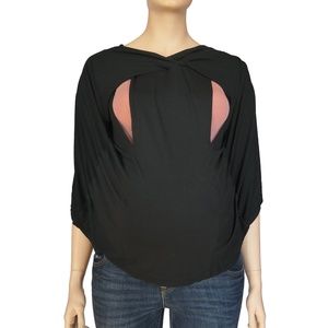 XL Black Short Sleeve Nursing Old Navy T-Shirt